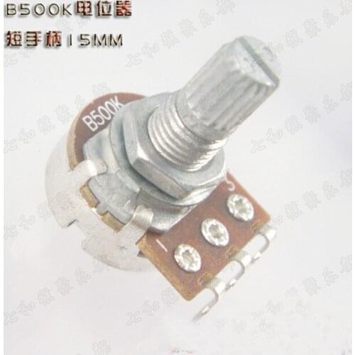 10 pcs B500k Short Split shaft 15mm ELectric Guitar Volume Tone Pots Audio Tone Switch Potentiometer guitar parts