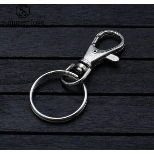 10Pcs Lobster Swivel Clasps For Key Ring Metal Keychain Hook Craft Key Rings Diy Key Chain Accessories