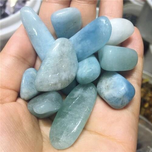 100g Natural Raw Blue Aquamarine Crystal Gravel Specimens Natural Stones And Minerals