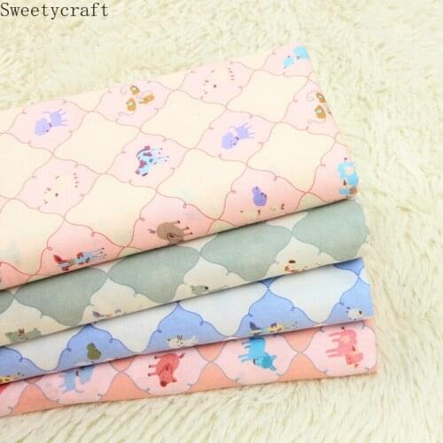 140x50cm Thin Cotton Fabric Cartoon Print Plain Cloth Sewing Quilting Fabrics For Patchwork Needlework DIY Handmade Accessories