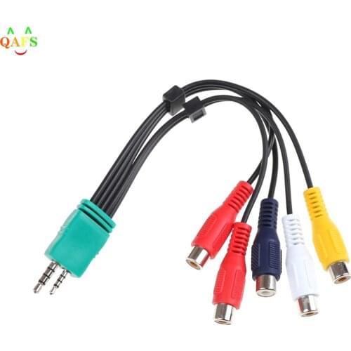 3.5mm + 2.5mm 5RCA Audio Video AV Component Adapter Cable For Samsung LED LCD TV