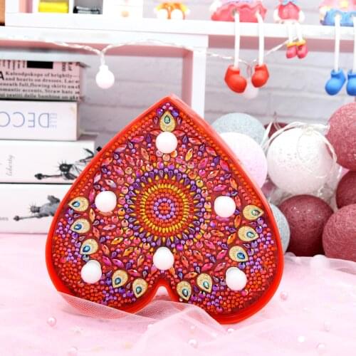 DIY Diamond Painting LED Lamp Special Shaped Diamond Mosaic Cross Stitch Embroidery Simple Love Rhinestone Decor Lights