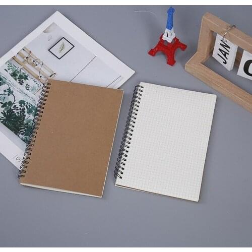 Agenda Planner A5 Journal Notebook Diary Kraft Notepad Business Blank Square Lattice Horizontal Line Note Book School Stationery