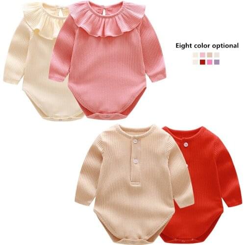Brand high quality Newborn Baby Long sleeve Autumn Bodysuit Children clothing Boys and Girls new design Cotton bodysuit RM19033