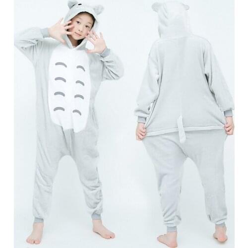 Flannel Animal Children Pajamas Set Winter Hooded Animal Unicorn Cartoon Kids Pajama For Boys Girls Sleepwear Tiger Panda Onesie