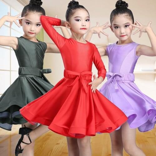 Childrens Latin dance costume girls standard competition rules for childrens dance performance clothing costumes dance skirt