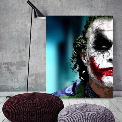 DIY colorings pictures by numbers with clown picture drawing Relief painting by numbers framed Home