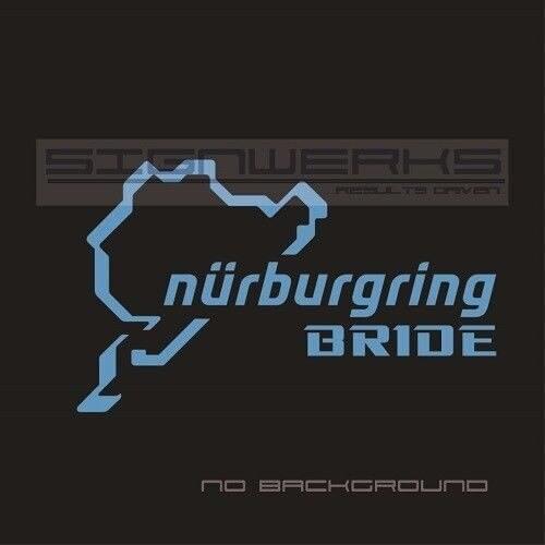 For 2Pcs/Pair Bride Nurburgring Decal Sticker emblem monster racing seat jdm Pair Car Styling