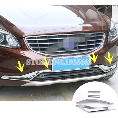 For VOLVO XC60 ABS Front Bumper Grille Grill Moulding Trim Cover 2014-2016 4pcs Car Accessories Interior Car Decor Car Trim