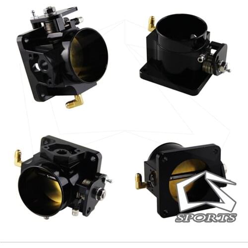 Performance Billet 75mm Throttle Body fit for 86-93 Ford Mustang GT Cobra LX 5.0L V8 Silver/Black