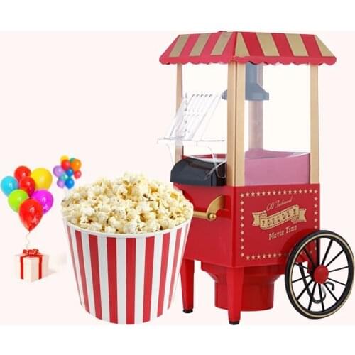 Popcorn Machine Mini Electric Popcorn Maker Retro Carnival Corn Cooking Machine A Pop Corn Household DIY Corn Popper