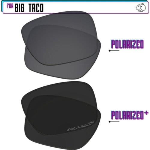 EZReplace Polarized Replacement Lenses for - Oakley Big Taco Sunglasses - BlackP Plus-BlackIRP