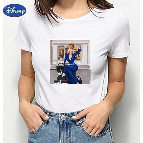 Disney Adult Princess Chile Urban Hipster Clothes Tshirt Femme Fashion Summer Top Oversized Harajuku 90S Design Tee Dropship