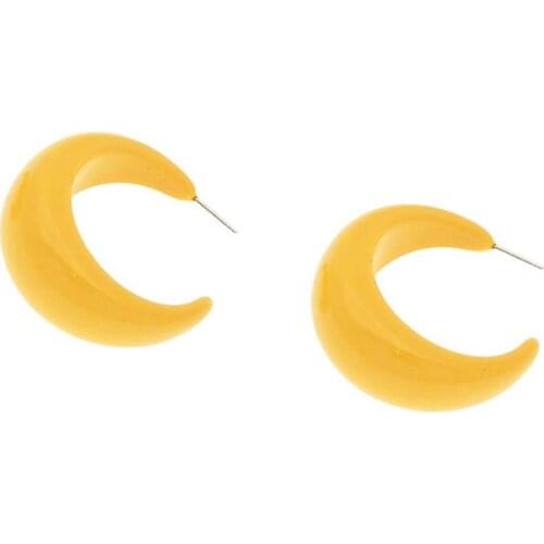 Cold Metallic Tones Acrylic Hoop Earrings