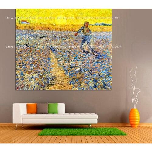 Wall Pictures Living Room Art Decoration Van Gogh Art poster Canvas Painting home decor art Tall Trees Forest Natural Picture