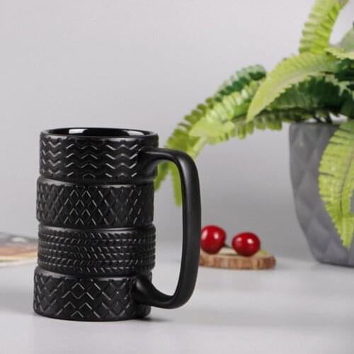 Tire Cup Large-capacity Ceramic Cup Milk Coffee Cup High Quality Cup Exquisite Gift Cute Coffee Cup Office Water Cup