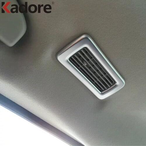 For Nissan Serena C27 2016 2017 2018 2019 Chrome interior Rear Roof Air Conditioner Vent Outlet Cover Trim Sticker Car Styling