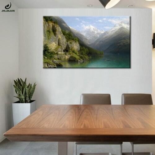 JHLJIAJUN Canvas Painting Nordic Mountain Forest HD Wall Art Modular Print And Poster For Bedroom Living Home Decor Picture