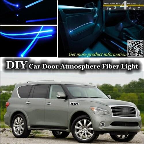 Interior Ambient Light Tuning Atmosphere Fiber Optic Band Lights For Infiniti QX56 / QX80 Inside Door Panel illumination Tuning