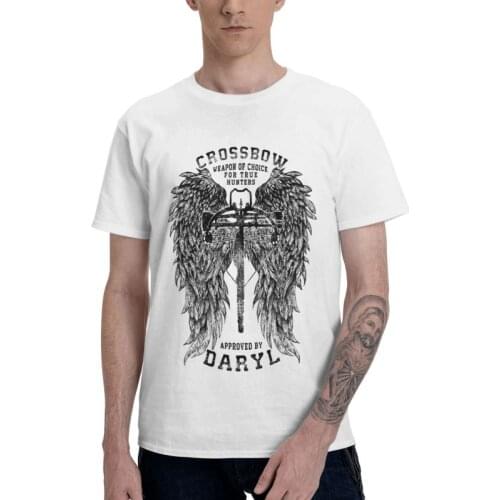Awesome The Walking Dead Film T-shirt Men Novelty T Shirts Short Sleeve Daryl Quote Tshirts 100% Cotton Tees Top Clothing