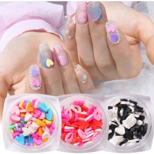 3G Solid Missing Petals Daisy Nail Slice Decorations Candy-colored Love Heart Slices Affixed To The Nails To Trim Nail Art Tools