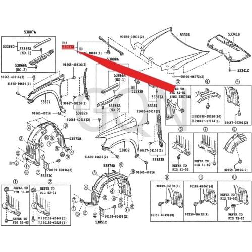 Radiator seal sub-assembly 2007-Toy ota HIG HLA ND ER machine cover front rubber strip middle mesh guard plate
