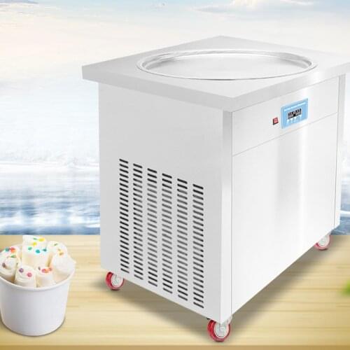 Fried Ice Cream Roll Machine Round Pan Yoghourt Maker Business Free Shipping