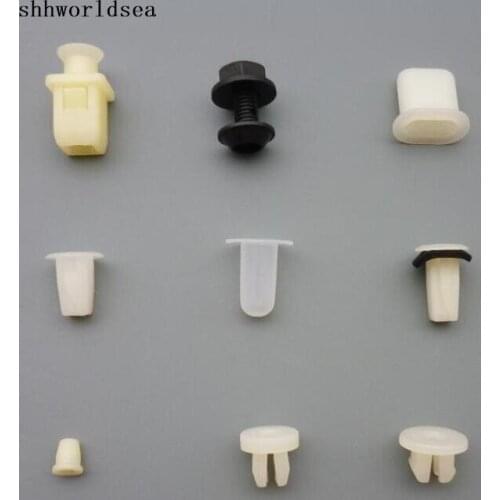 Shhworldsea 100pcs car fasteners door/license plate screw grommet barrel nut,hood seal to cowl to screw grommet