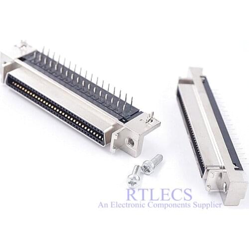 1 Piece Female MDR Servo driver SCSI Connector HPCN Slot Type 68 pin Socket Through Holes pcb Cross 10268 Right Angle Straight