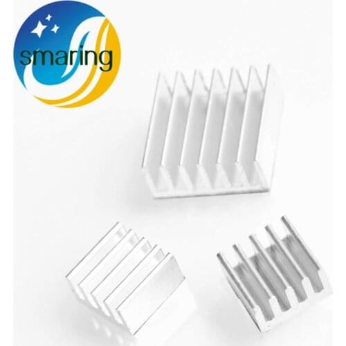10Sets 3pcs/set Aluminum Heatsink Heat Sink Heating Dissipation Cooler Radiator Adhesive Kit for Raspberry Pi Cooling