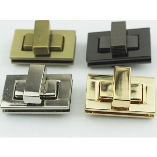 10Pcs Big Size 50x30mm Rectangle Metal Turn Twist Lock Buckles for DIY Handbag Bag Purse Hardware Closure Clasp Part Accessories