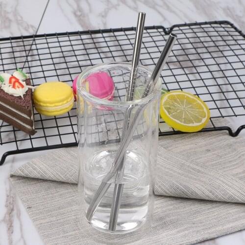 1000pcs/lot 16cm Short Drinking Straw For Kids 316 Stainless Steel Straw Reusable Silver Metal Straws Food Grade For Juicy