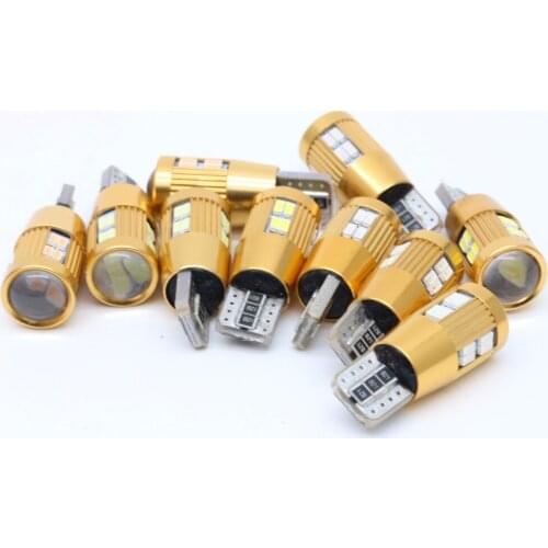 10X New Car LED T10 Canbus W5W No error 22 SMD 3014 LED W5W Wedge Light White Blue Red Yellow Ice Blue Pink 12V For BMW VW Benz