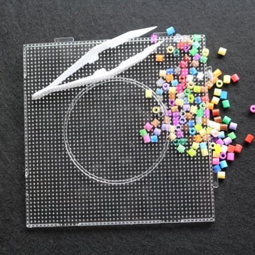 2.6mm Mini Hama Beads Square Pegboards 4PCS Big Biameter 14cm Size Beads Template Material for Making Cartoons Iron Beads Boards