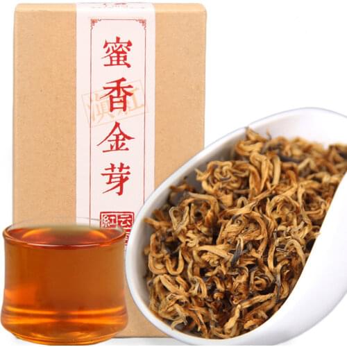 2021 Dianhong Honey Fragrant Golden Bud Black Chinese Tea Red Tea 100g/box
