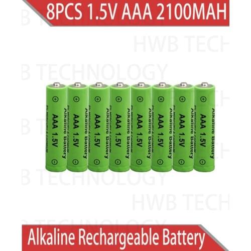 8pcs/lot New Brand AAA 2100mah 1.5V Alkaline Battery AAA rechargeable battery for Remote Control Toy light Batery free shipping