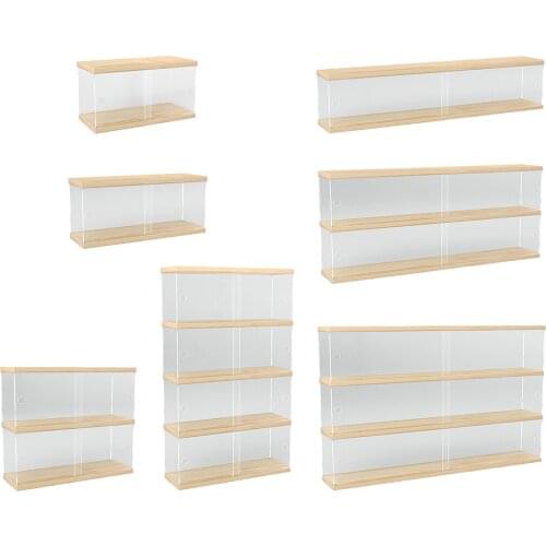 1pc Acrylic Action Figures Toys storage box Cartoon Figure doll Display Stand Dustproof Model Toy Collectibles Showcase