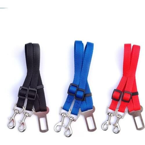 Pet Dog Car Traction Belt Double Traction Car Seat Belt Adjustable Dog Leash Pet Supplies Dog Accessories