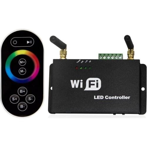 WIFI Touch Screen 50M Remote Controller Wireless Wifi RGB LED Strip 5050 3528 Magic Led Controller IOS Android Phone Control