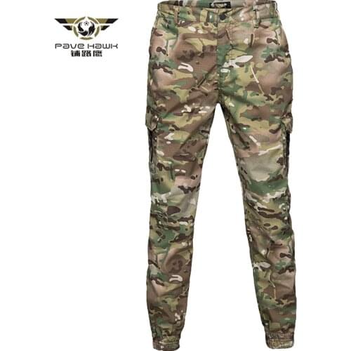 Men Pencil Camouflage Jogger Tactical Pants Camouflage Military Casual Combat Cargo Pants Water Repellent Ripstop Long Trousers