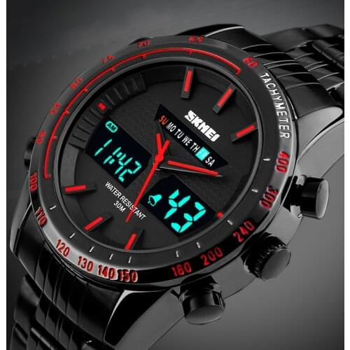 SKMEI Luxury Brand Men Military Sport Watches Men Quartz LED Steel Digital Watch Men Clock digital-watch relogios masculino