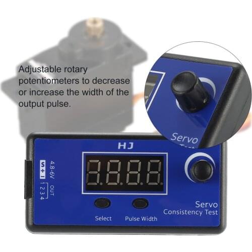 Digital Servo Tester/ESC Consistency Tester for RC Airplane DC 4.8-6V 3 Modes Steering Gear Measurement for RC Helicopter