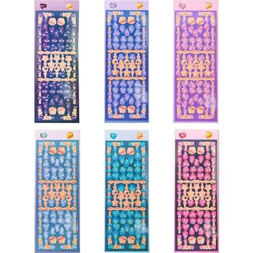 Sequin Color Stickers Boys and Girls Students Notebook Cell Phone Decoration Creative Stickers DIY Hand Account Material