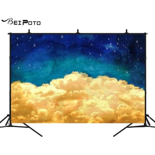 BEIPOTO Cloud backdrop photography background newborn props night stars baby shower photo studio picture blue sky party decor