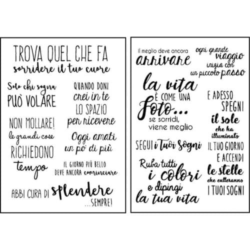 Italian Alphabet DIY Silicone Clear Stamp Cling Seal Scrapbook Embossing Album Decor Craft For Scrapbooking New Stamps For 2021