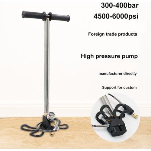 Mini Air Compressor high Pressure 3 Stage PCP Car Hand Operated Air Pump Hunting 300bar 30mpa 4500psi no separator