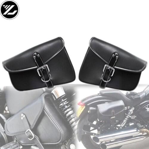 Motorcycle Saddle Bags PU Leather Motorbike Side Tool Tail Bag Luggage for Harley Universal for yamaha honda kawasaki suzuki ktm