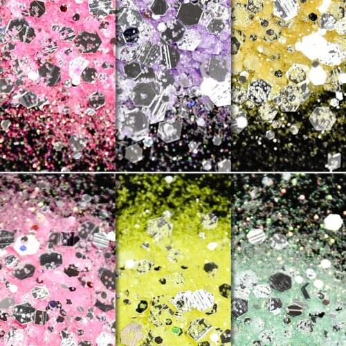 Chunky Mix Glitter50g, 2.7oz, Nail Art Glitter Chunky Glitter Mix, Polyester Glitter, Gold Glitter Decoration,Shiny nail glitter