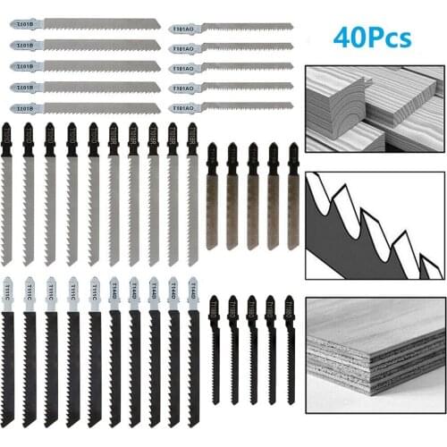 40PCS Jigsaw Blades Wood Cutter Saw Blade T118A/T111C/T101B/T101BR/T101AO/T119BO/T101D/T144D For Bosch Dewalt Festool