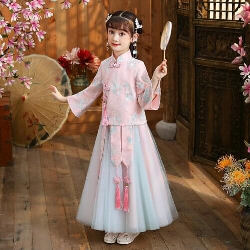 Autumn And Winter Girls' Hanfu Long Sleeves Tang Costume Ancient Dress Stage Performance Clothing Adulthood Costume Party Dress